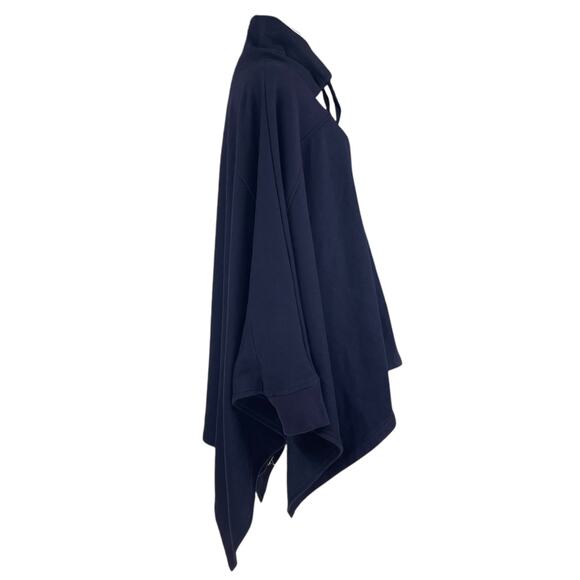 UGG Charlynne Pullover Poncho Fleece-Lined Sweatshirt in Navy Blue Size XS/S - Picture 6 of 8